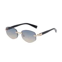 Square Roman Style Solid Color Pc Frameless Men's Sunglasses sku image 4