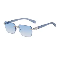 Square Vacation Solid Color Tinted Lenses Frameless Men's Sunglasses sku image 7