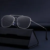 Square Elegant Business Basic Solid Color Pc Full Frame Men's Sunglasses main image 1