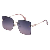 Square Lady Simple Style Solid Color Nylon Frameless Women's Sunglasses sku image 2