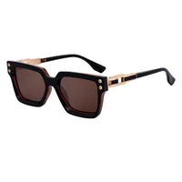 Square Elegant Simple Style Solid Color Pc Full Frame Women's Sunglasses sku image 6