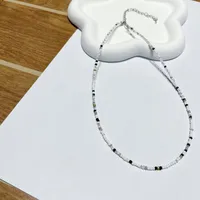 New Style Sweet Dopamine Small Rice-Shaped Beads Beaded Necklace Girly Style Rainbow Color Glass Beads Necklace Wholesale Women sku image 41