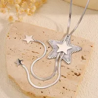 Star Classic Style Titanium Steel Y-Necklace Plating Lobster Trigger Clasp Closure main image 1