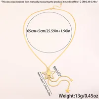 Star Classic Style Titanium Steel Y-Necklace Plating Lobster Trigger Clasp Closure main image 7