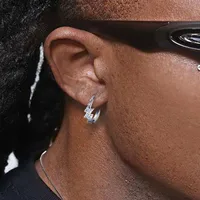 1 Pièce 1 Paire Argent Sterling 925 Rond Des Boucles D'Oreilles main image 3