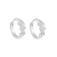 1 Piece 1 Pair 925 Sterling Silver Round Earrings sku image 2