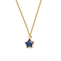 Star Simple Style Classic Style Natural Stone Copper Pendant Necklace Wholesale sku image 1