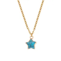 Star Simple Style Classic Style Natural Stone Copper Pendant Necklace Wholesale sku image 6