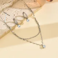Elegant Vintage Style Lady 304 Stainless Steel Pentagram 18K Gold Plated Women's Jewelry Set main image 3