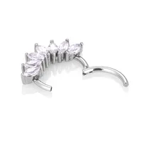 1 Pièce Acier Inoxydable 316L Décontractée Style Simple Style Classique Rose Zircon Polissage Incruster Boucles D'Oreilles Cartilage Anneaux De Nez main image 3