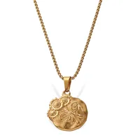 Sunflower Glam Hip-Hop Luxurious 304 Stainless Steel Pendant Necklace Lobster Trigger Clasp Closure main image 5