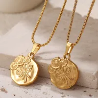 Sunflower Glam Hip-Hop Luxurious 304 Stainless Steel Pendant Necklace Lobster Trigger Clasp Closure main image 1