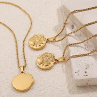 Sunflower Glam Hip-Hop Luxurious 304 Stainless Steel Pendant Necklace Lobster Trigger Clasp Closure main image 2