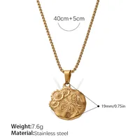 Sunflower Glam Hip-Hop Luxurious 304 Stainless Steel Pendant Necklace Lobster Trigger Clasp Closure sku image 1
