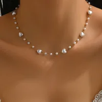 Irrégulier Géométrique Forme De Cœur Élégant Sucré Style Simple Acier Inoxydable 304 Plaqué Or 18K Collier Fermeture À Boucle De Type Homard main image 4