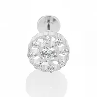 1 Piece Titanium Alloy Casual Simple Style Commute Heart Shape Zircon 14K Gold Plated Polishing Plating Lip Rings Ear Cartilage Rings & Studs Nose Rings & Studs sku image 11