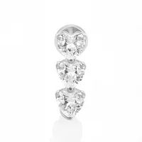 1 Piece Titanium Alloy Casual Simple Style Commute Heart Shape Zircon 14K Gold Plated Polishing Plating Lip Rings Ear Cartilage Rings & Studs Nose Rings & Studs sku image 5