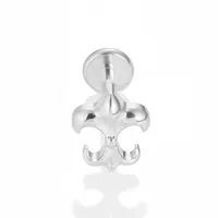 1 Piece Titanium Alloy Casual Simple Style Commute Heart Shape Zircon 14K Gold Plated Polishing Plating Lip Rings Ear Cartilage Rings & Studs Nose Rings & Studs sku image 6