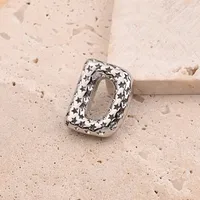 1 Pc/paquete Cobre Blanco Oro Plateado Pulido Letra Colgante main image 6