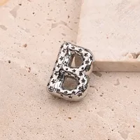 1 Pc/paquet Le Cuivre Or Blanc Plaqué Brillant Lettre Pendentif main image 4