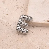 1 Pc/paquete Cobre Blanco Oro Plateado Pulido Letra Colgante main image 7