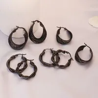 1 Par Ronda Elegante Señora Estilo Simple Acero Inoxidable 304 Aretes main image 1