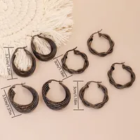 1 Par Ronda Elegante Señora Estilo Simple Acero Inoxidable 304 Aretes main image 2