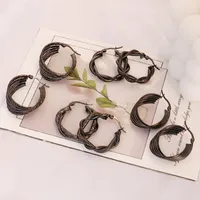 1 Paire Rond Élégant Femme Style Simple Acier Inoxydable 304 Des Boucles D'Oreilles main image 3