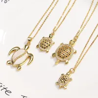 Tortuga Señora Estilo Simple Estilo Clásico Diamante Cobre Collar Colgante Embutido Cierre Con Gatillo De Langosta main image 2