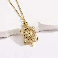 Tortuga Señora Estilo Simple Estilo Clásico Diamante Cobre Collar Colgante Embutido Cierre Con Gatillo De Langosta main image 4