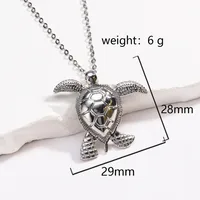 Tortoise Lady Simple Style Classic Style Diamond Copper Pendant Necklace Inlay Lobster Trigger Clasp Closure sku image 3