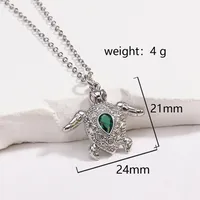 Tortoise Lady Simple Style Classic Style Diamond Copper Pendant Necklace Inlay Lobster Trigger Clasp Closure sku image 5