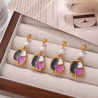 1 Par Geométrico Elegante Glamour Lujoso Acero Inoxidable 304 Aretes main image 2