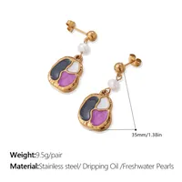 1 Pair Geometric Elegant Glam Luxurious 304 Stainless Steel Earrings sku image 1