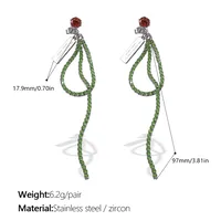 1 Pair Lines Luxurious Simple Style Classic Style 304 Stainless Steel Ear Studs sku image 2