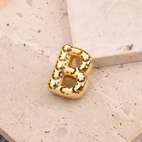 1 Pc/paquete Cobre Chapados En Oro De 18K Pulido Letra Colgante main image 4