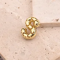 1 Pc/Package Copper 18K Gold Plated Polished Letter Pendant sku image 15