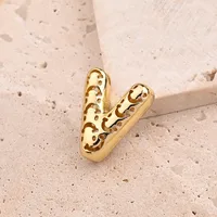 1 Pc/Package Copper 18K Gold Plated Polished Letter Pendant sku image 17