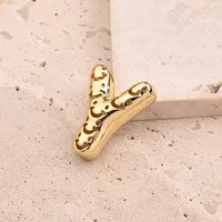 1 Pc/Package Copper 18K Gold Plated Polished Letter Pendant sku image 7