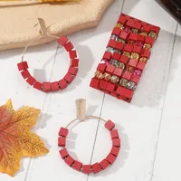 Vintage Style Simple Style Wood Geometric Women's Jewelry Set main image 5