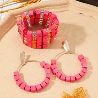 Vintage Style Simple Style Wood Geometric Women's Jewelry Set sku image 1