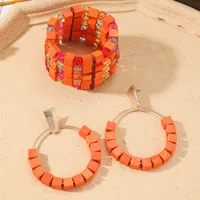 Vintage Style Simple Style Wood Geometric Women's Jewelry Set sku image 2