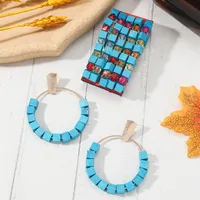 Vintage Style Simple Style Wood Geometric Women's Jewelry Set sku image 4