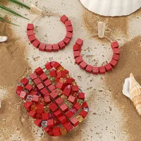 Vintage Style Simple Style Wood Geometric Women's Jewelry Set sku image 7