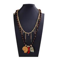 Geometric Ethnic Style Resin Rope Pendant Necklace Wholesale main image 4