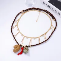 Geometric Ethnic Style Resin Rope Pendant Necklace Wholesale main image 5