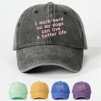 Unisexe Slogan Avant-Toit Incurvé Broderie Décontractée Style Simple Vêtement De Rue Casquette De Baseball main image 1