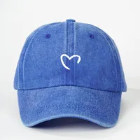 Unisex Heart Shape Curved Eaves Embroidery Casual Simple Style Streetwear Baseball Cap main image 3