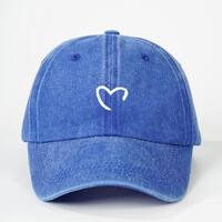Unisexe Forme De Cœur Avant-Toit Incurvé Broderie Décontractée Style Simple Vêtement De Rue Casquette De Baseball main image 3