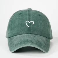 Unisex Heart Shape Curved Eaves Embroidery Casual Simple Style Streetwear Baseball Cap main image 4